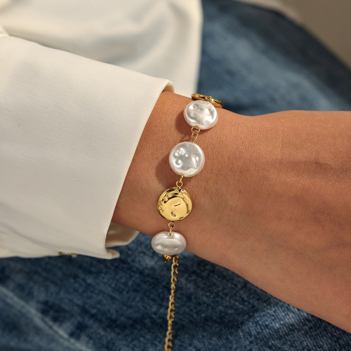 Pearl Gold Bracelet